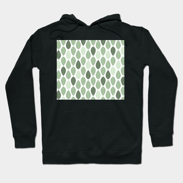 Grean Leaf Pattern Hoodie by cletterle